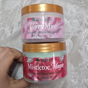 Tree Hut Merry Mint & Mistletoe Magic Whipped Shea Body Butter 8.4oz Christmas.